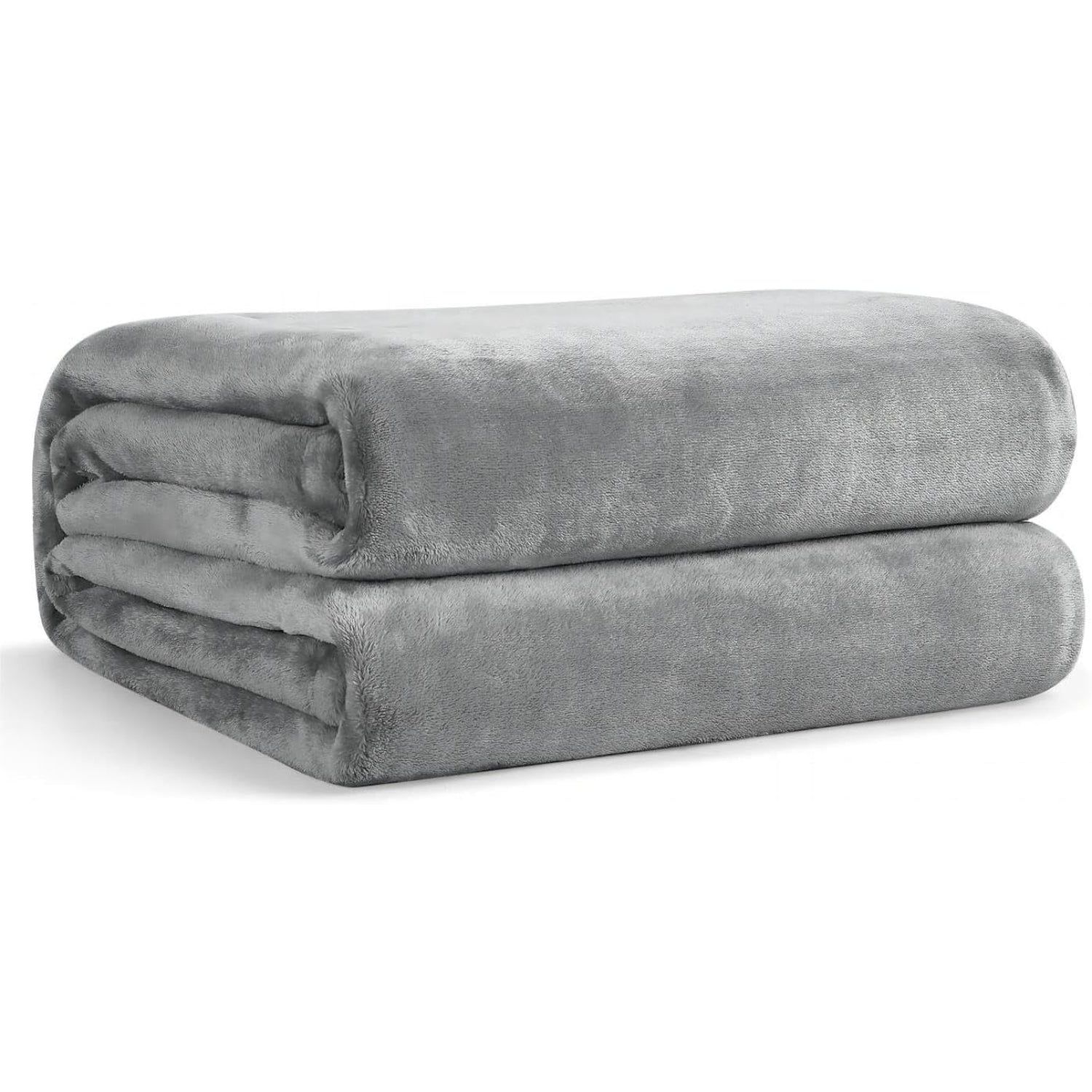 Kuscheldecke flauschig Grau weiche warme Fleecedecke 150x200