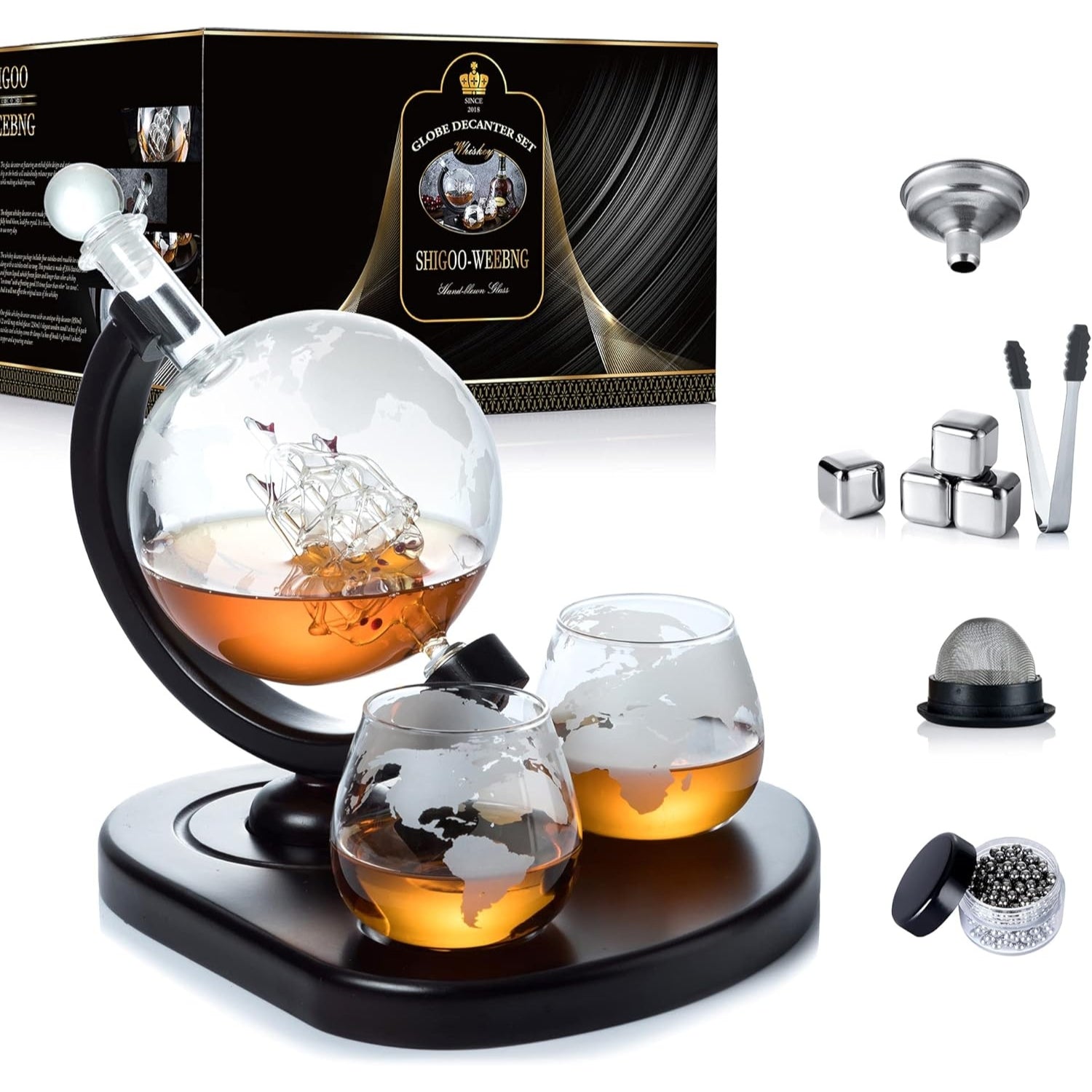 Geschenke für Männer Whisky Geschenkset Karaffe mit Gläser