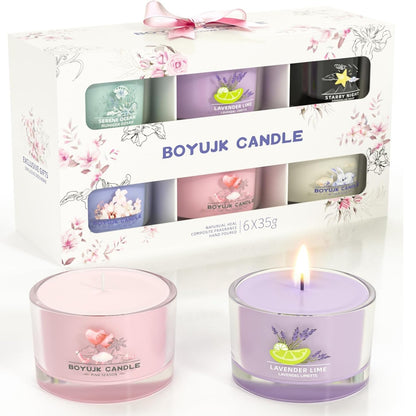 Duftkerzen Geschenke für Frauen Entspannungsgeschenke 6 Stk