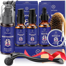 Männer Geschenke Bartwachstum Set Bartpflege Öl Balsam Roller Serum Schere