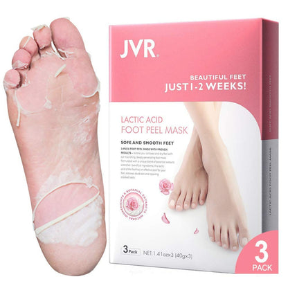 3 Paar Fußmaske JVR Milchsäure Peeling Hornhautentfernung Feuchtigkeitsspendend