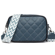 Echtleder Umhängetasche Damen Klein Blau Modische Crossbody Bag