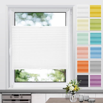 Klemmrollos für Fenster ohne Bohren Jalousie 35x130cm weiß