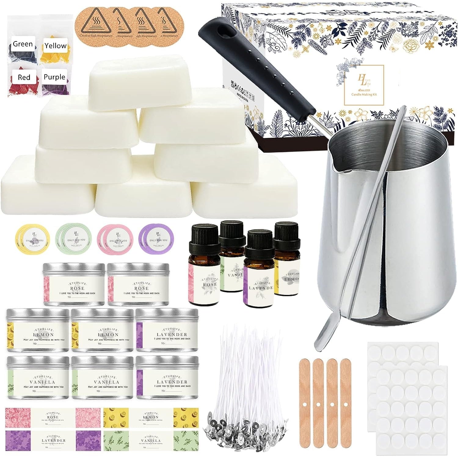 Kerzenherstellung Kit DIY Kerzen Selber Machen Set Duftkerze