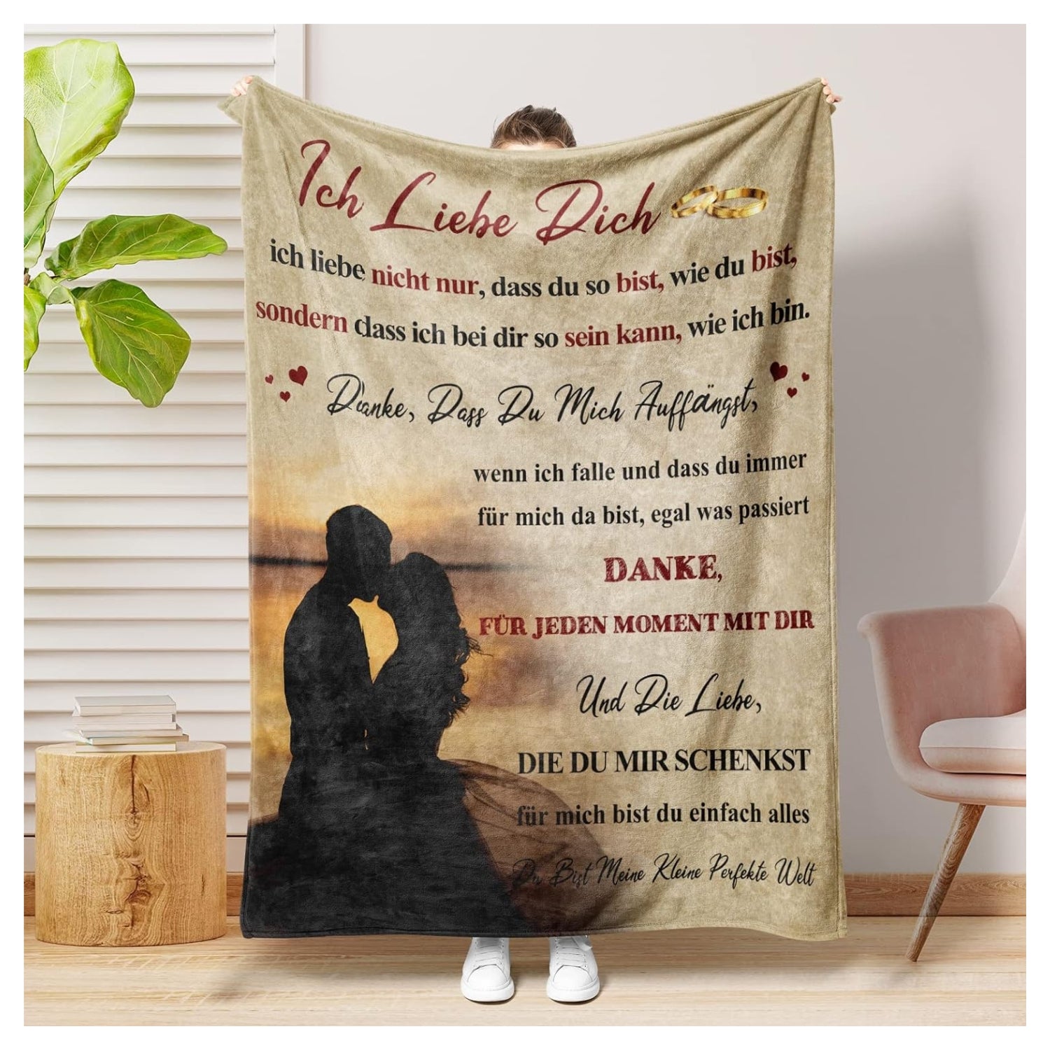 Valentinstag Geschenk Kuscheldecke mit Spruch valentinstag geschenk für sie