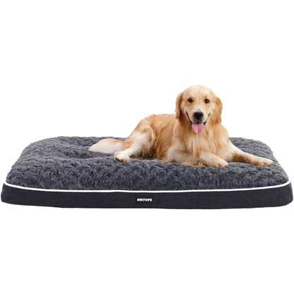 Hundematte für große Hunde 105cm Hundebett waschbar Grau