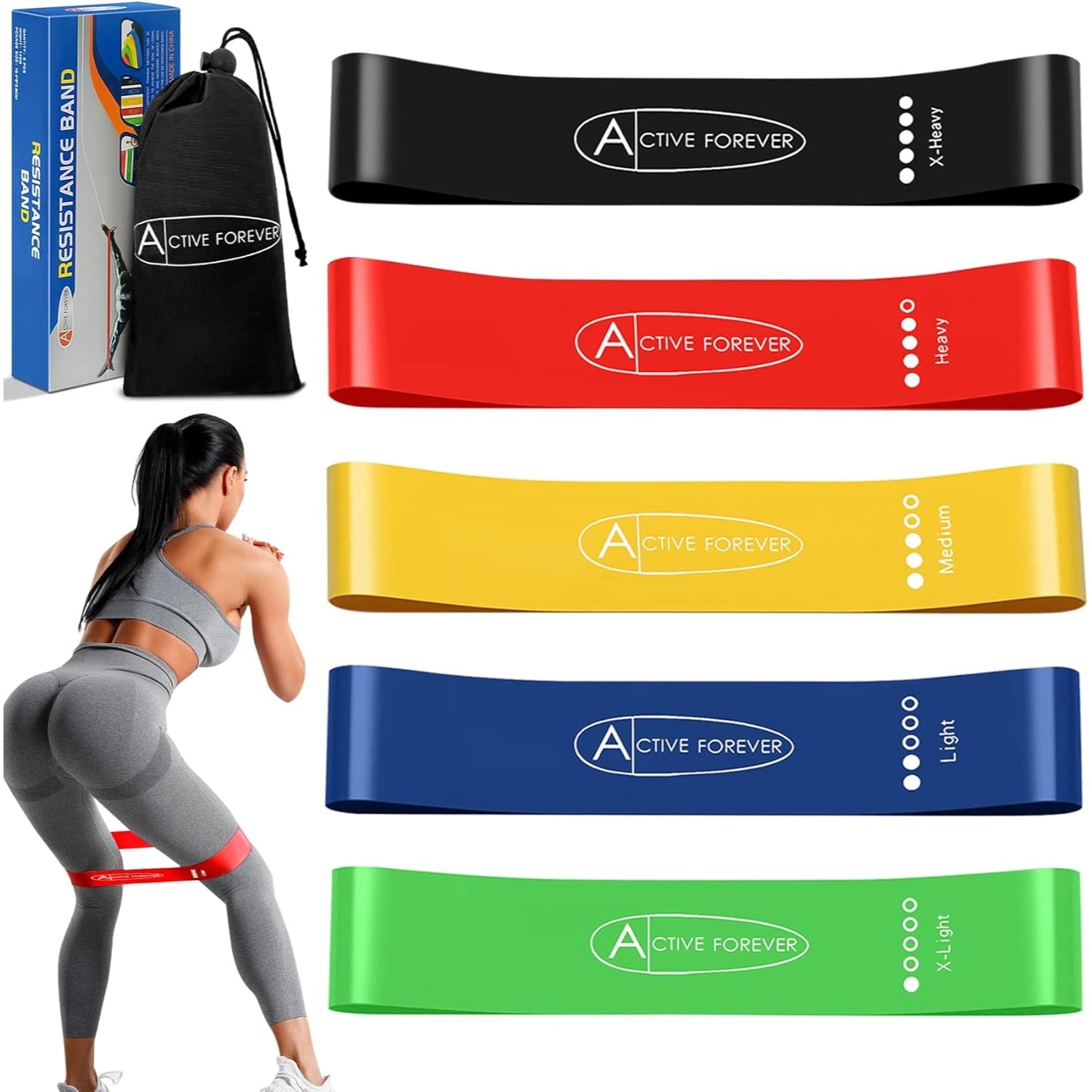 Fitnessbänder Terrabänder Widerstandsband Set 5 Stück