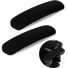 Dehnbare Bürostuhl Armlehne Schutzabdeckungen 2 Stück Polyester Schwarz