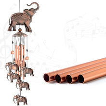 Windspiel Elefant Design Messingrohre Glücksperlen Garten Terrasse Geschenk