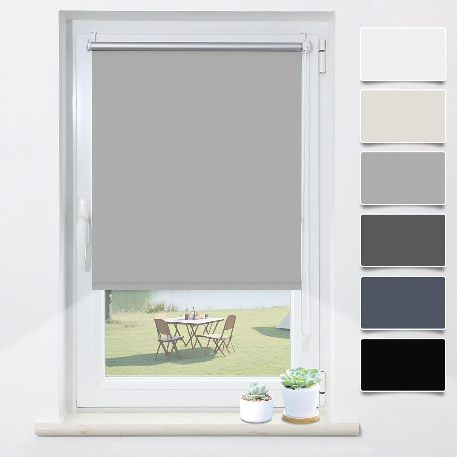 Plissee ohne Bohren Verdunkelung 55x110cm Klemmfix Rollo
