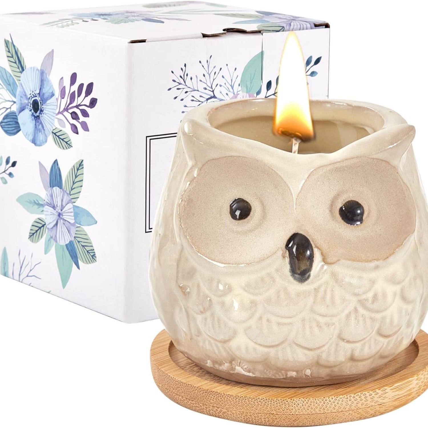 Orangen Duftkerze in Eulen Form Duftkerzen Geschenkset