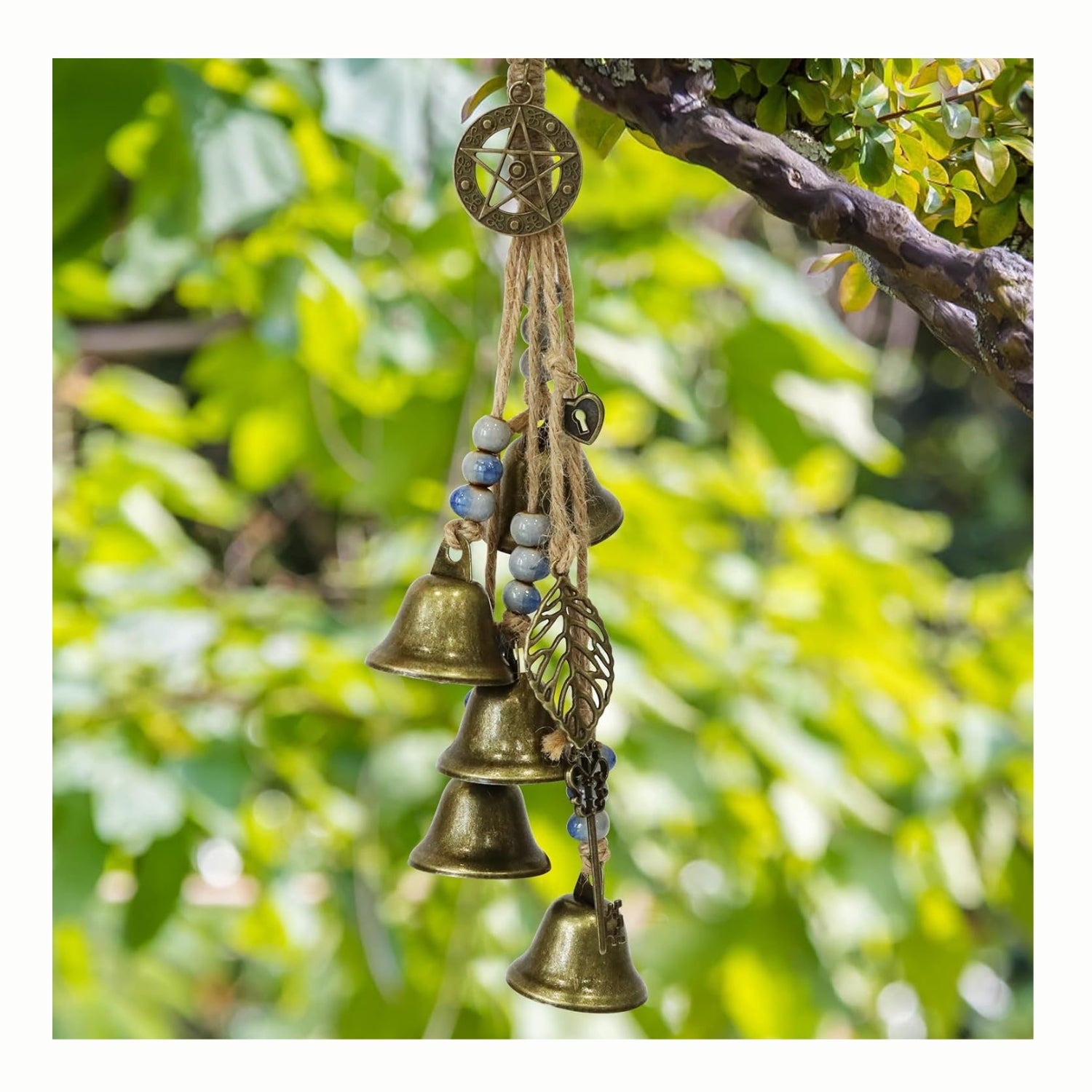 Garten Windspiel Hexenglocken 38mm Metall Klarerklang Innen Außen Mystisch Dekor