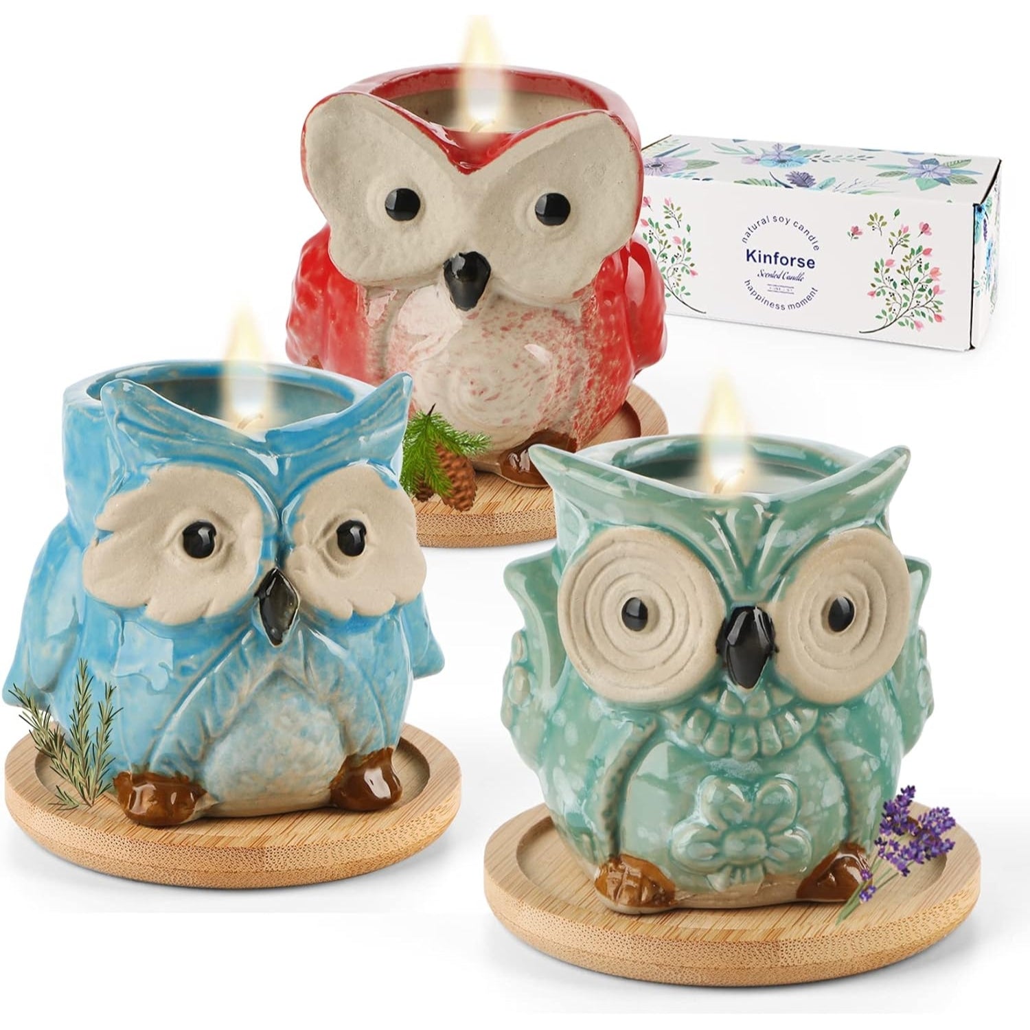 Duftkerzen Geschenkset in Eulen Form Geschenke für Frauen