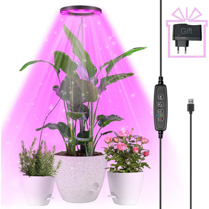 Pflanzenlampe LED Vollspektrum Grow Lampe 3 Modi Timer