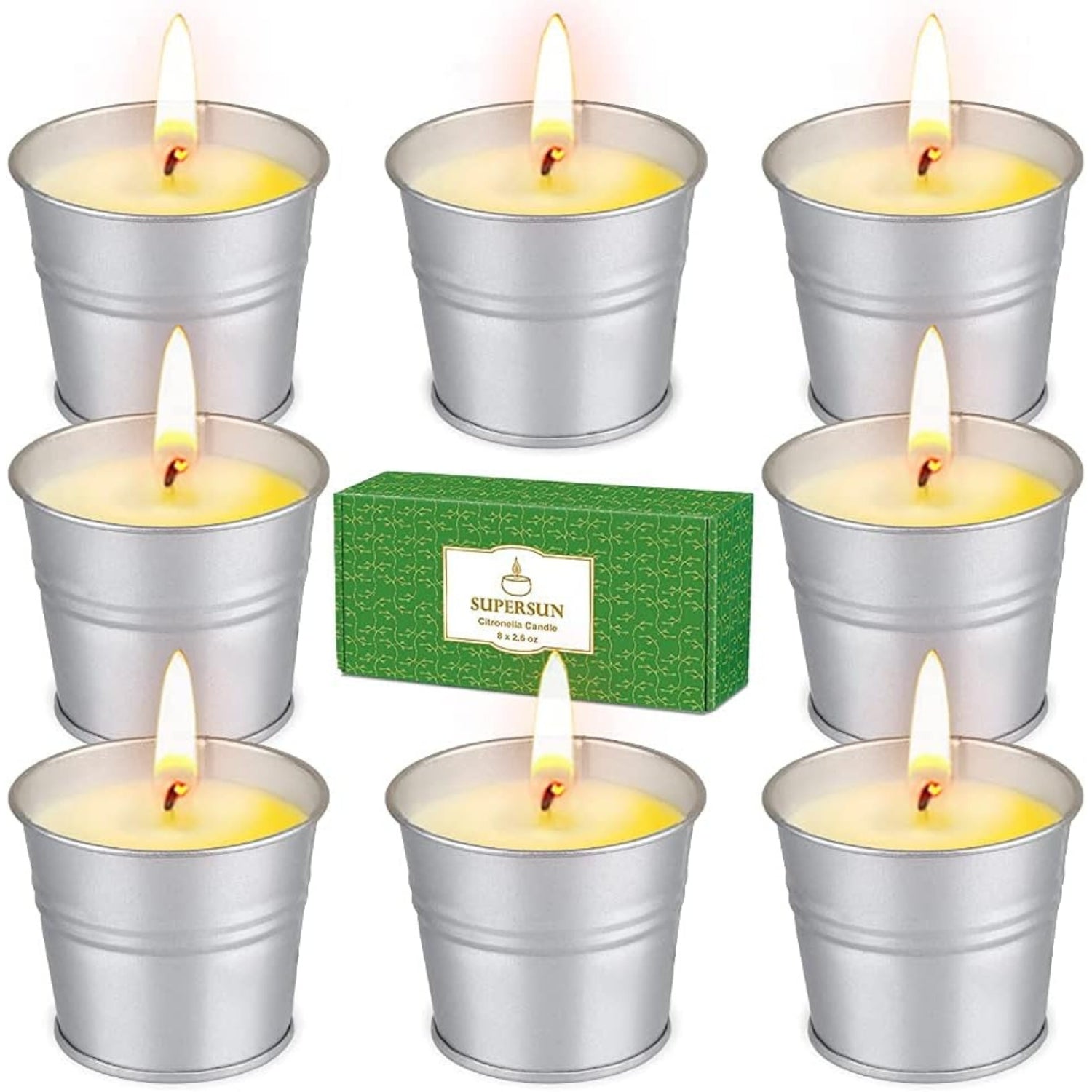 8 Citronella Kerze Outdoor 120-180 Brennstunden Mückenabwehr