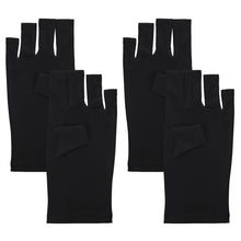 Professionelle UV-Schutzhandschuhe UPF50+ für Gel-Nagellampen 2er Set Schwarz