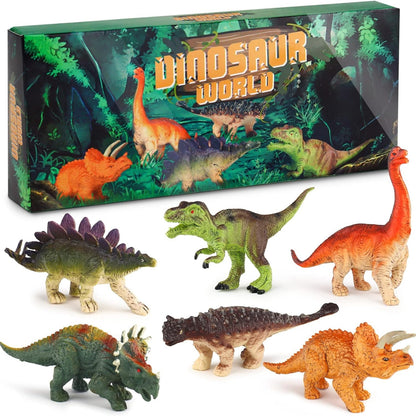 Mini Dinosaurier Figuren Lernspielzeug für Kinder 3+ Jahre 6er Set