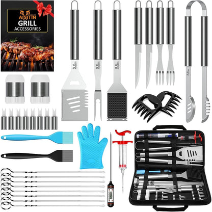 35tlg Grillbesteck Edelstahl Geschenke Set inklusive Koffer