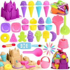 48 Stück Sandspielzeug Eis Dessert Set für Kinder Strand Kasten Spaß