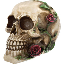 Totenschädel Figur Modell Lebensgröße Rosen Dekor Naturharz Party Dekoration