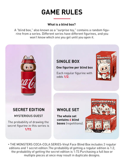POP MART Labubu THE MONSTERS x Coca-Cola – Vinyl Face Blind Box Plüschtier