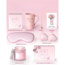Wellness geschenke für frauen mit Tasse Badebombe Duftkerzen