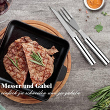 Premium Grillbesteckset Silber Edelstahl 38 teilig Perfekte Geschenke für Männer