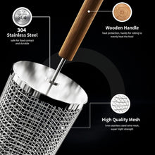 Grillkorb Set Holzgriff 2 Stk 28.5cm Grill Zubehör Drehspieß