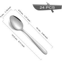 Teelöffel Set Kaffeelöffel Set 24 Stück Edelstahl 14,5cm