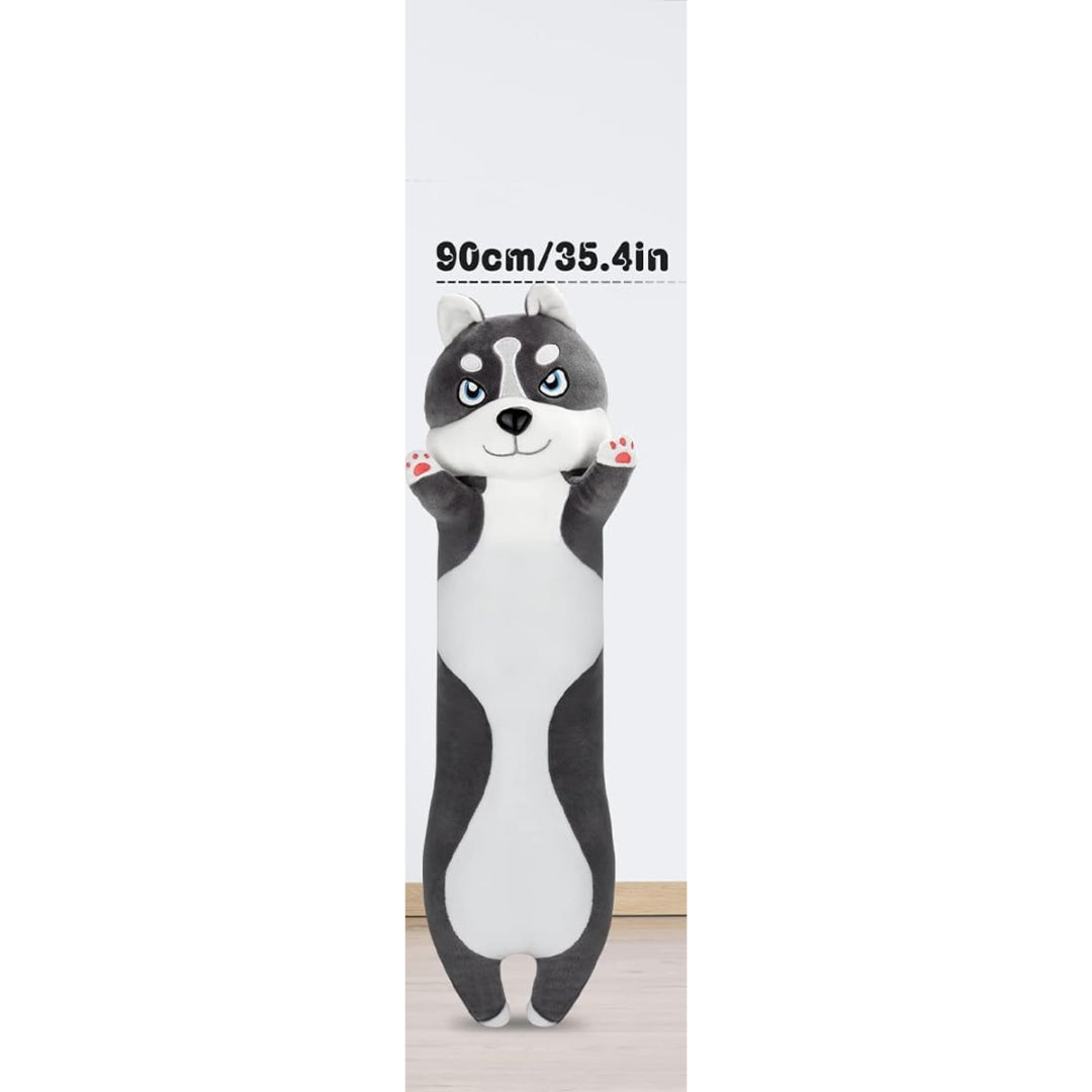 Weicher Kuscheltier Hund Husky 90cm Plüschkissen Süßes Geschenk