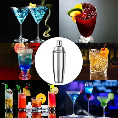 Cocktailmixer Set Edelstahl 750ML 10tlg Professionelles Bar Zubehör Kit