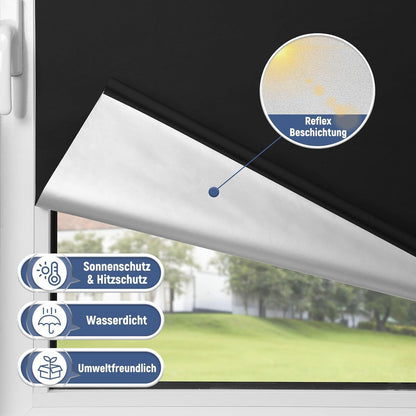 Klemmrollos für Fenster ohne Bohren Plissee Klemmfix 45x170