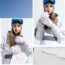 Touchscreen Winterhandschuhe Damen Lila Violett Wasserdicht Snowboard