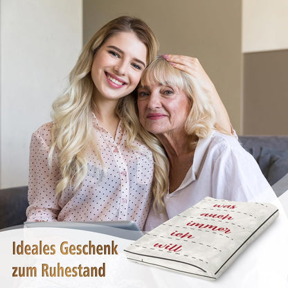 Ruhestandsgeschenk Decke - Wochenplan Motiv, Pension Abschied, 150x130 cm