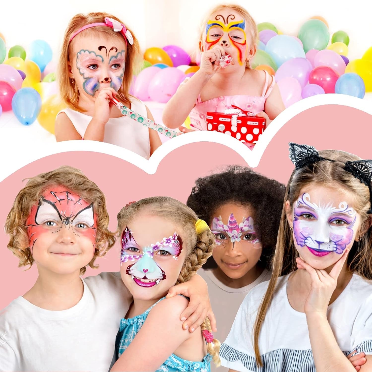 Abwaschbare Kinderschminke 12 Farben Sicher Ungiftig Eltern-Kind Spaß
