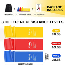 Widerstandsbänder Resistance Bands 3er-Set 1.5M/2M Lang