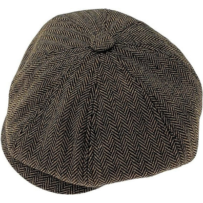 Schiebermütze Herren Sommer 1930s Tweed Hut Kaffee Farben