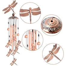 Libelle Design Windspiel Messingrohre Glücksperlen Außendekoration
