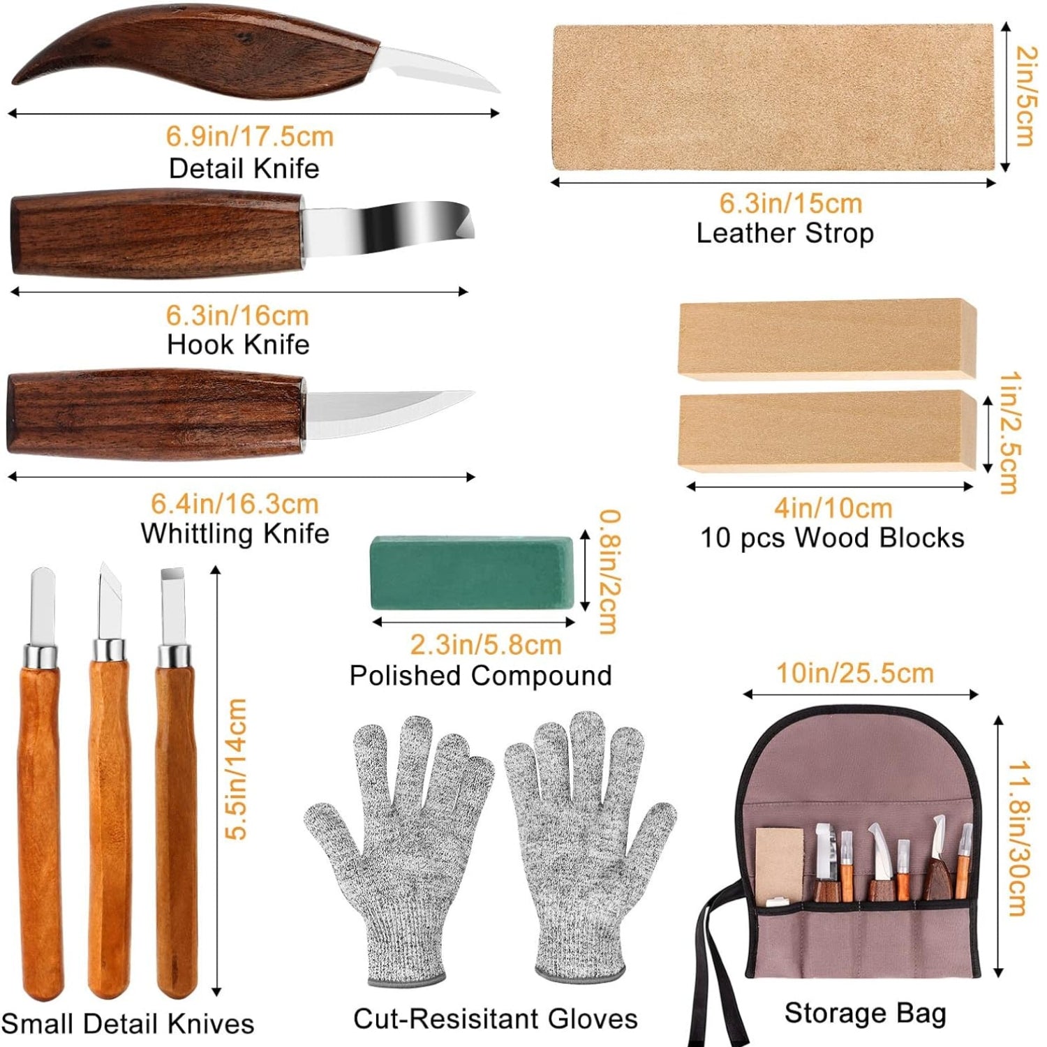 20 Teiliges Schnitzwerkzeug Schnitzset Geschenke für Kinder