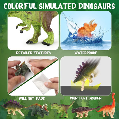 Pädagogische Dinosaurier Spielzeug Figuren Mini Set für Kinder 3+