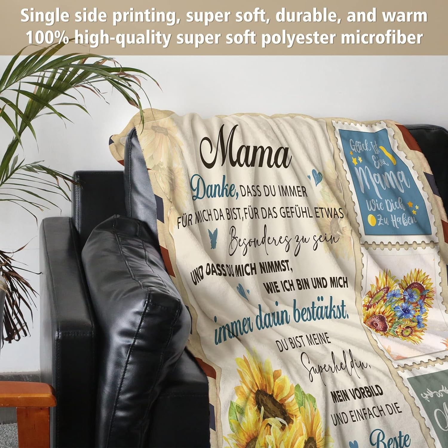 Beste Mama Geschenk Flanelldecke - Weich & Warm für Muttertag und Geburtstag