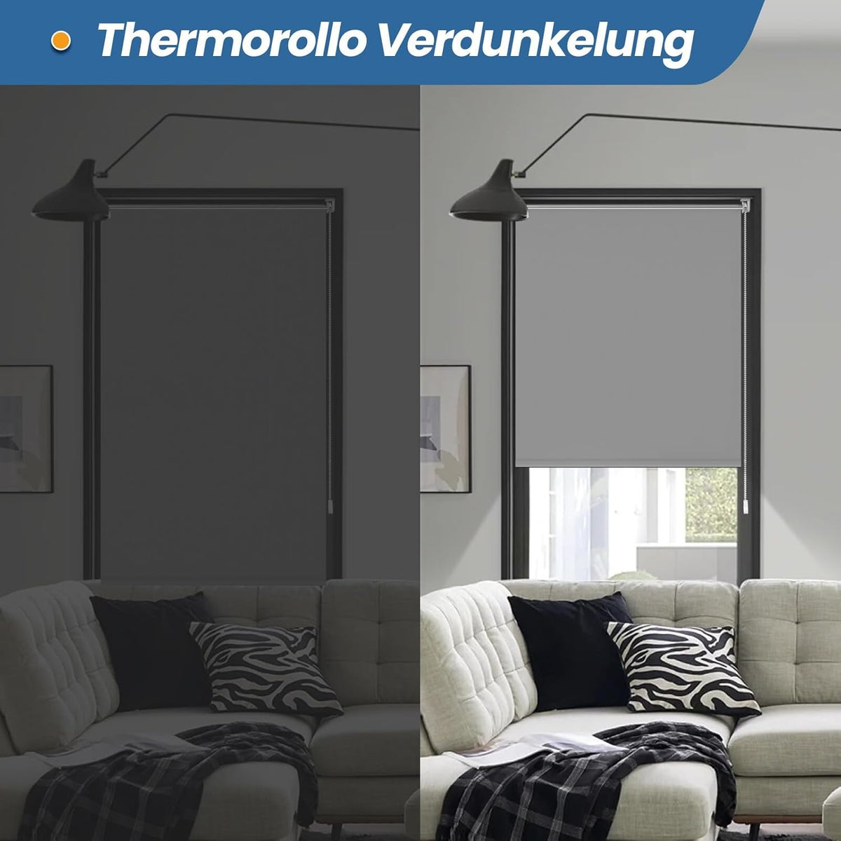Plissee ohne Bohren Verdunkelung 55x110cm Klemmfix Rollo