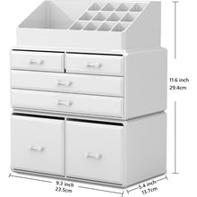 Kosmetik Organizer XL Weiß 6 Schubladen Schminkaufbewahrung Box