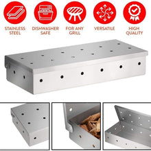 SchwabenRauch Edelstahl Räucherbox für Gasgrill Grillzubehör