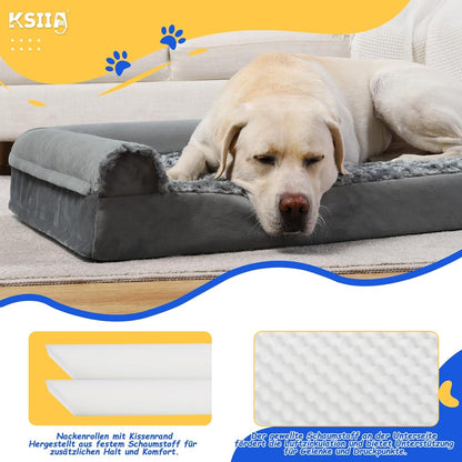 Premium Orthopädisches Hundebett Grosse Hunde 105x70x18cm