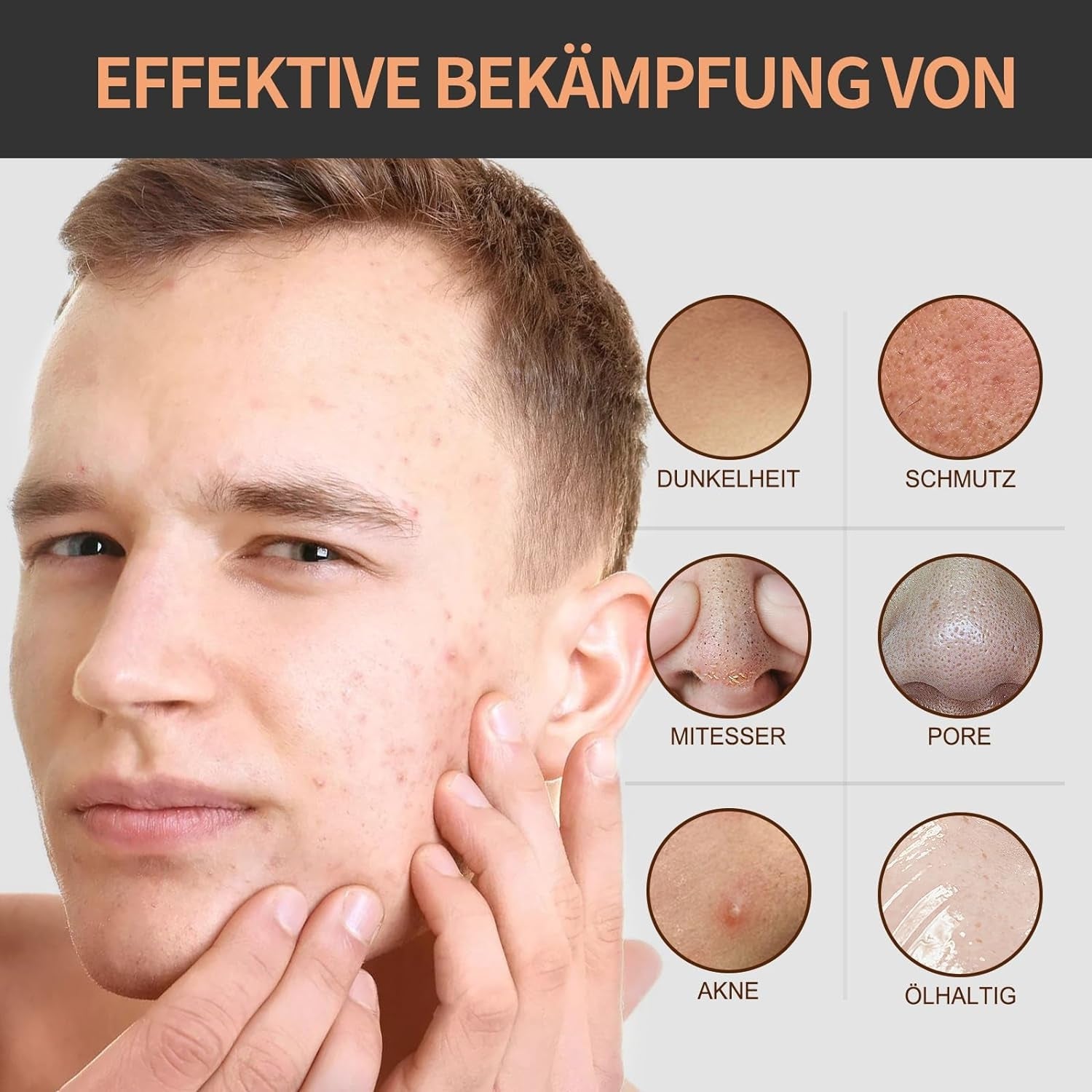 JVR Männer Gesichtspeeling Kaffee Körperpeeling Porentiefe Reinigung 120ml