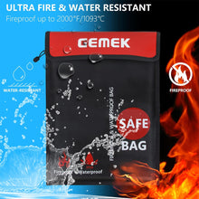 Feuerfeste Dokumententasche Set Wasserdicht 38x28cm & 23x18cm, für Wertsachen