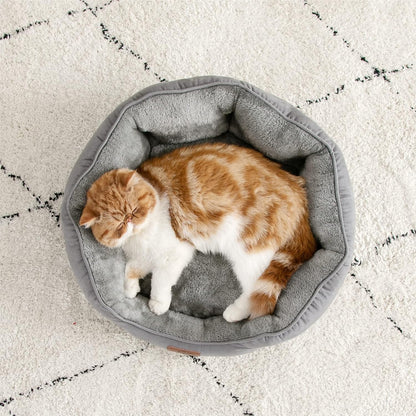 Premium Katzenbett waschbar Katzen Bettchen 51x48x15cm grau