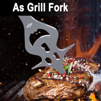 6 in 1 Fleischgabel Geschenke für Männer Grill Zubehör