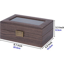 Luxus Uhrenschachtel Kunstleder Holzmuster PU Watch Box Aufbewahrung